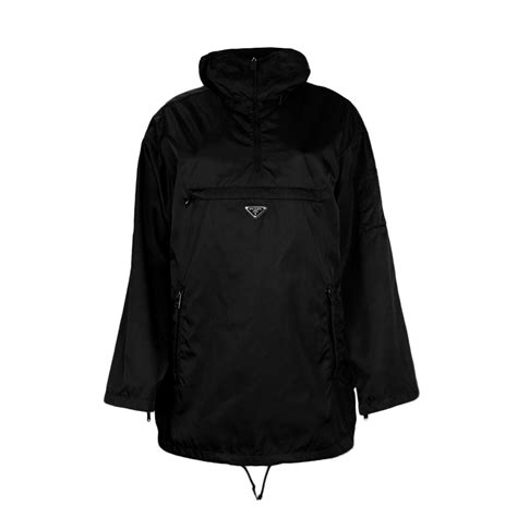 black nylon prada anorak|prada nylon down jacket.